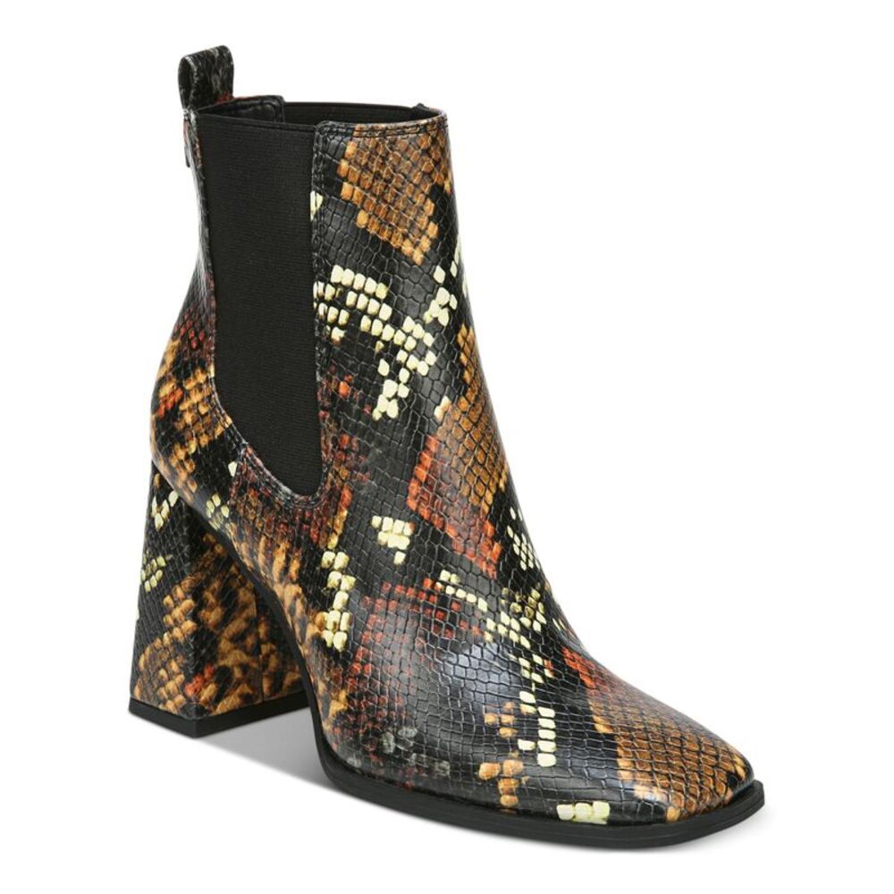 CIRCUS By Sam Edelman Womens Brown Snake Print Polly Toe Flare Booties 6.5